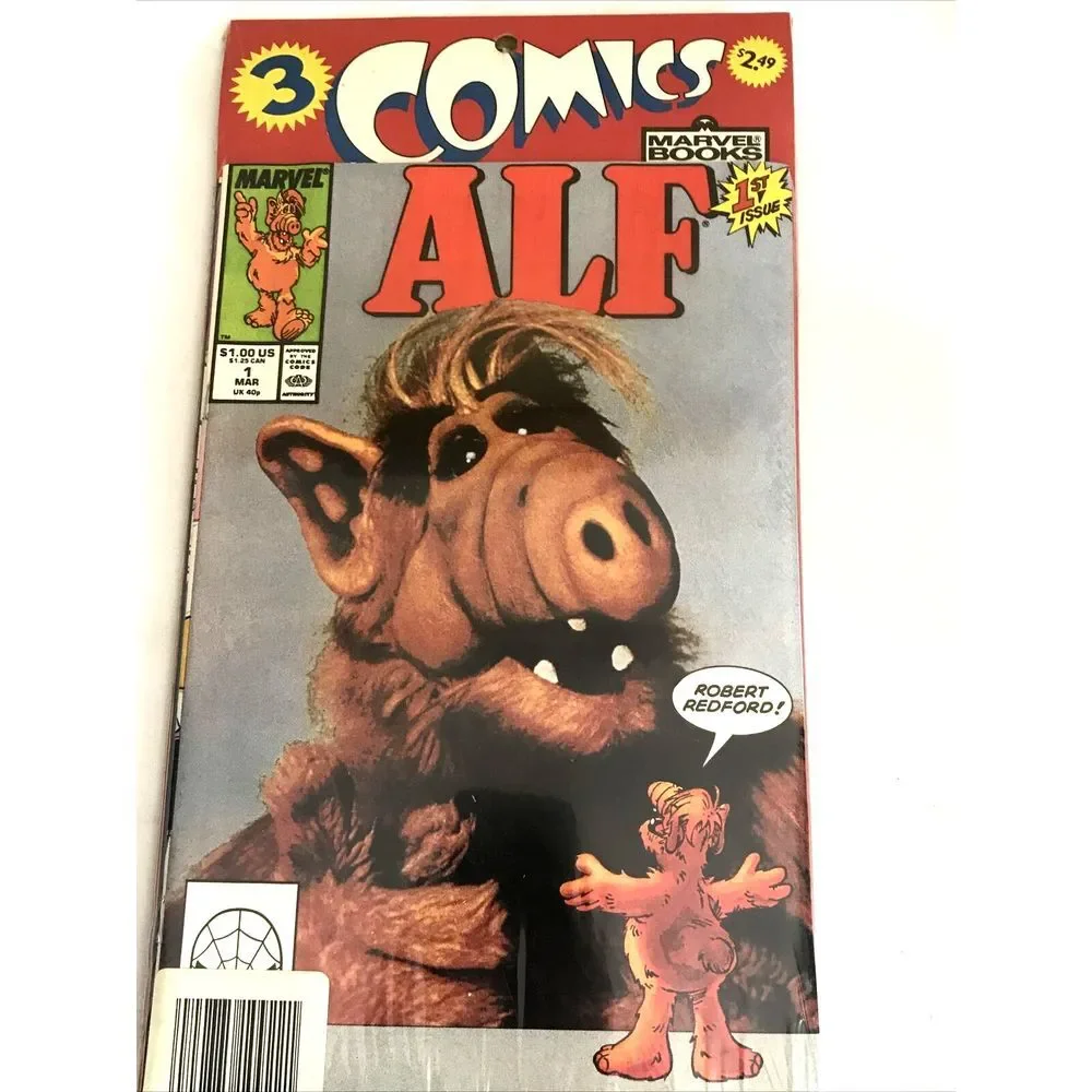 1-3  SEALED 3 PACK ALF  COMIC BOOKS‎ 1988 1 2 3 MARVEL, 1st issue, #1, TV show